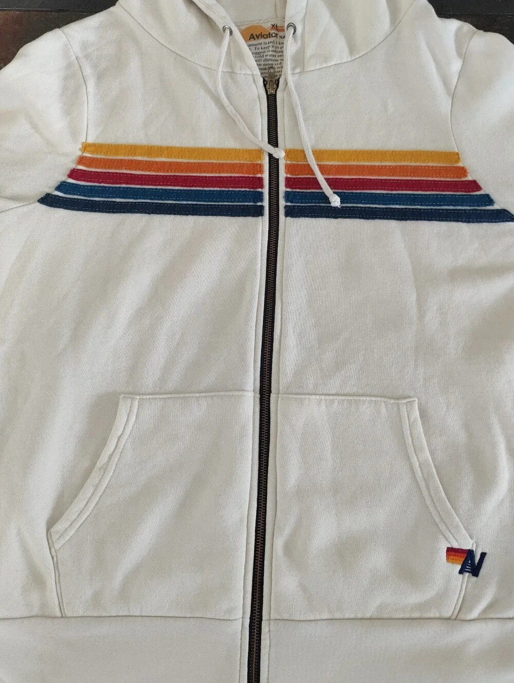 Aviator Nation 5 stripe hoodie size XL - Picture 9 of 10
